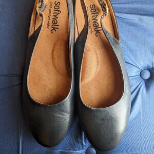 Classic Softwalk slingback black dress flats